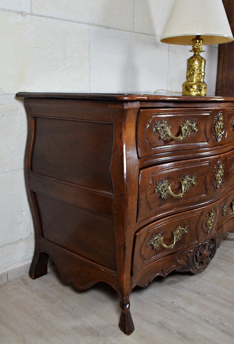 Commode Louis XV Lyonnaise en Noyer XVIII&egrave;me-photo-3