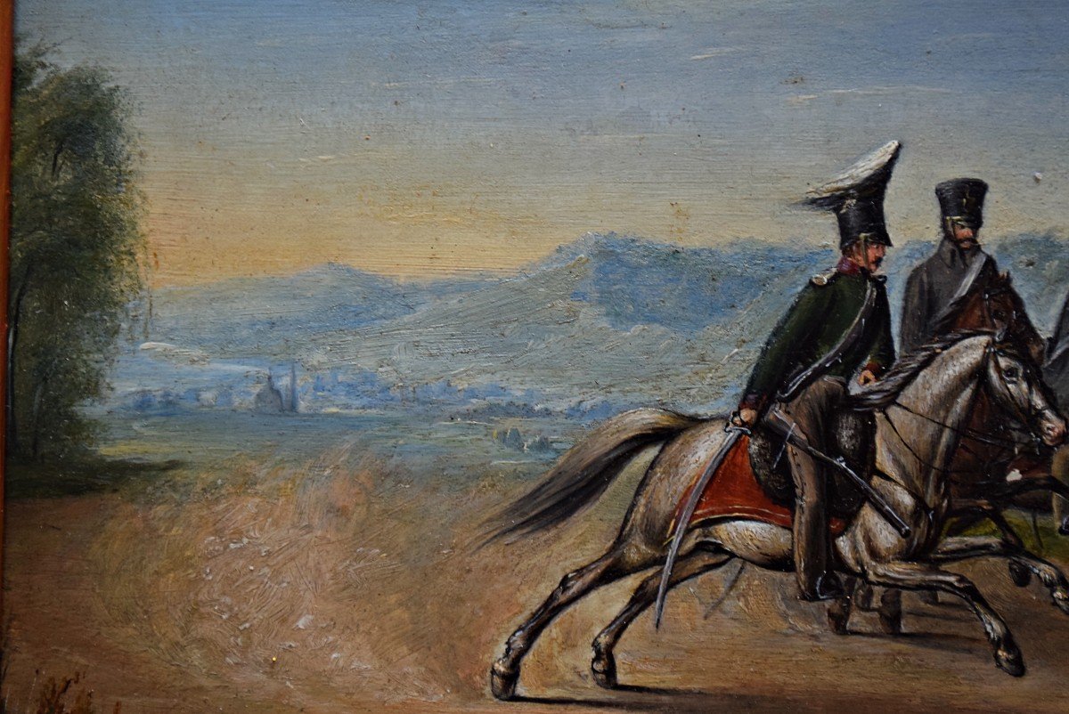 Paire de peintures Lanciers polonais de la Garde Imp&eacute;riale 1833 par G.Ringelmann-photo-3