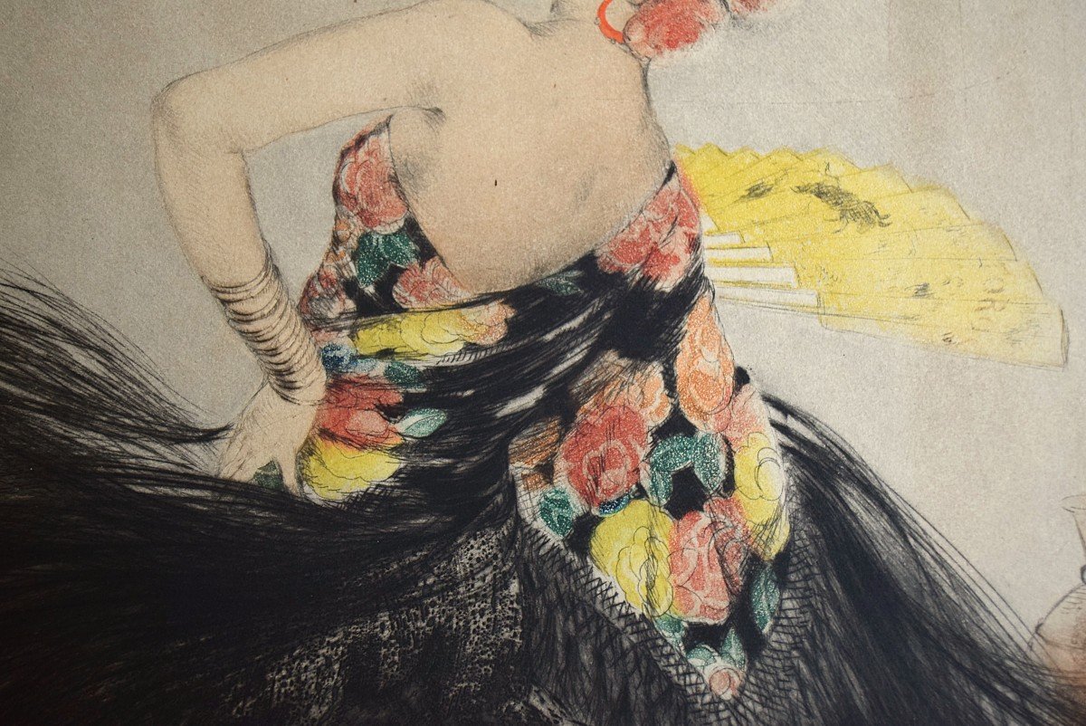 Louis Icart Etching Aquatint “carmen” 1927-photo-6