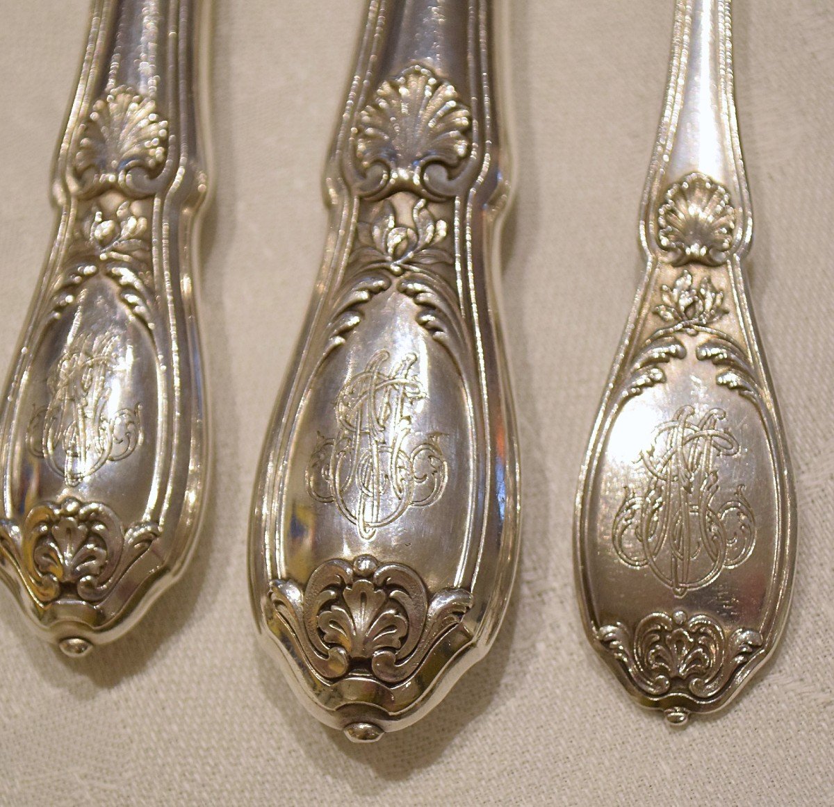 Solid Silver Cutlery Odiot 99 Pieces-photo-3