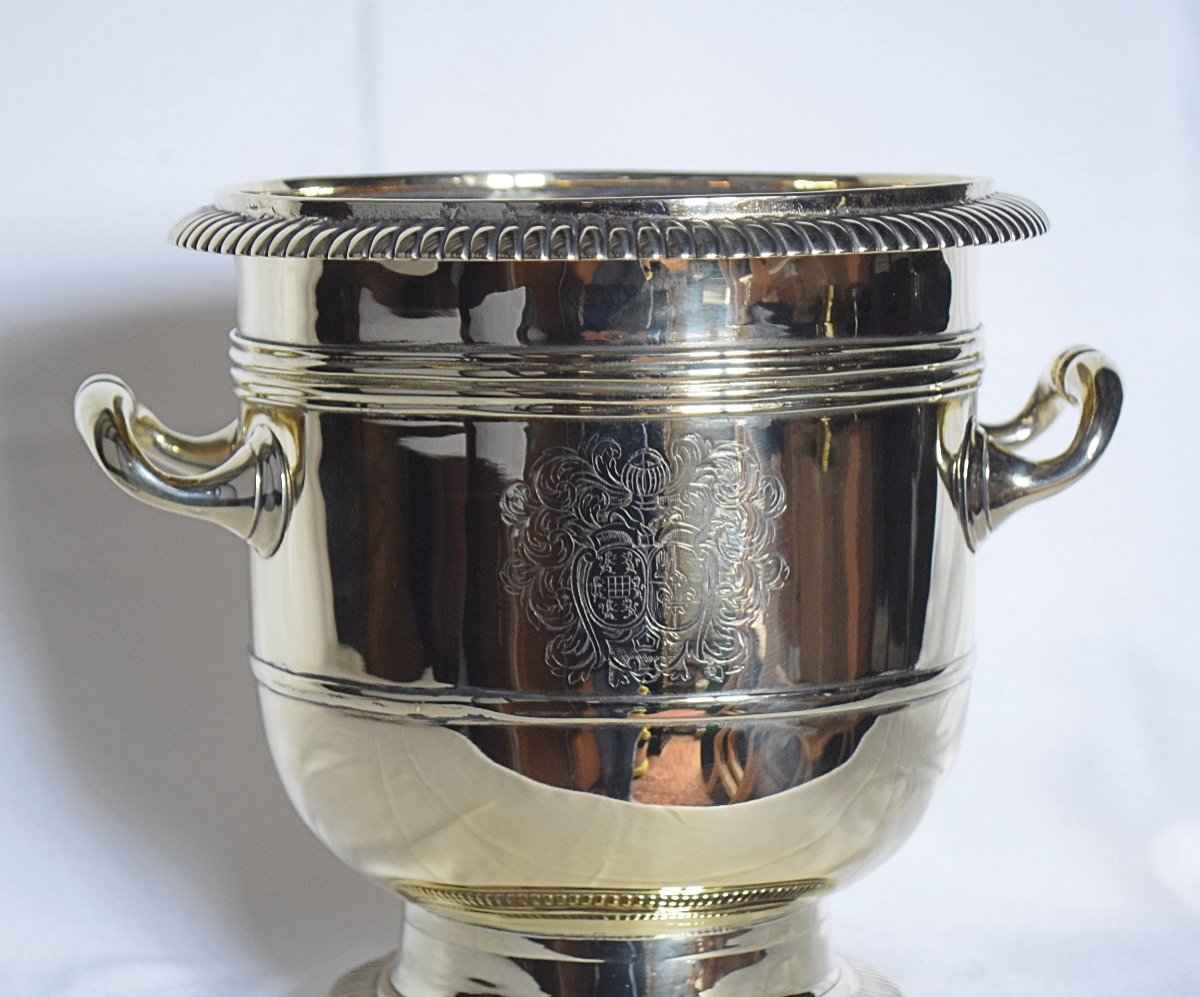 Pair Of Bronze Buckets Alliance Coat Of Arms Descazeaux Du Hallay And Sarsfield 17th Century-photo-3