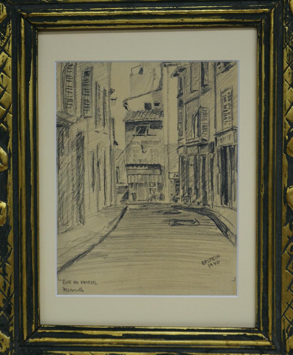 Dessin "Rue du Panier à Marseille" par Epstein 1940-photo-2