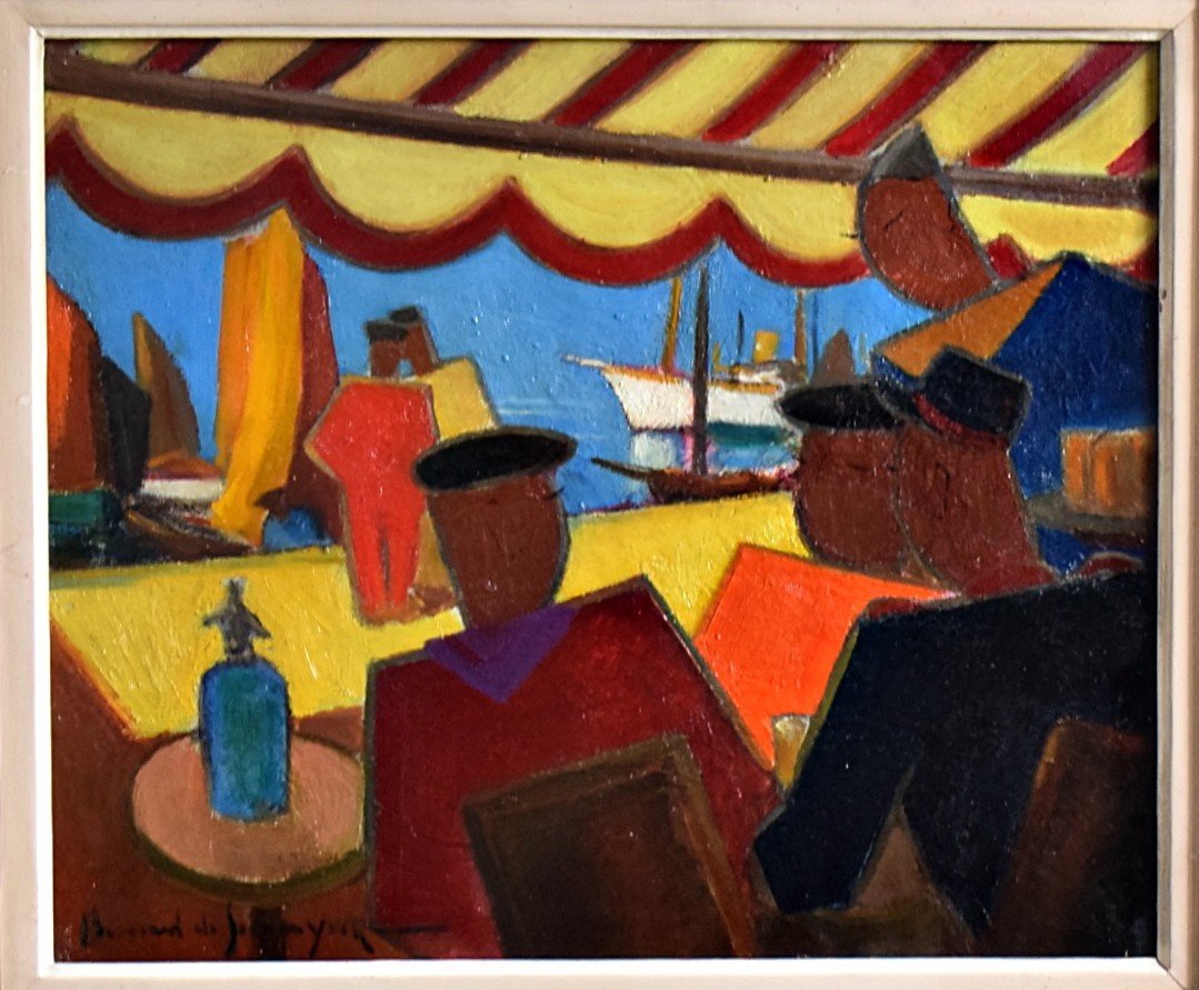 Café du Port par Bernard de Sommyèvre Circa 1940-photo-4