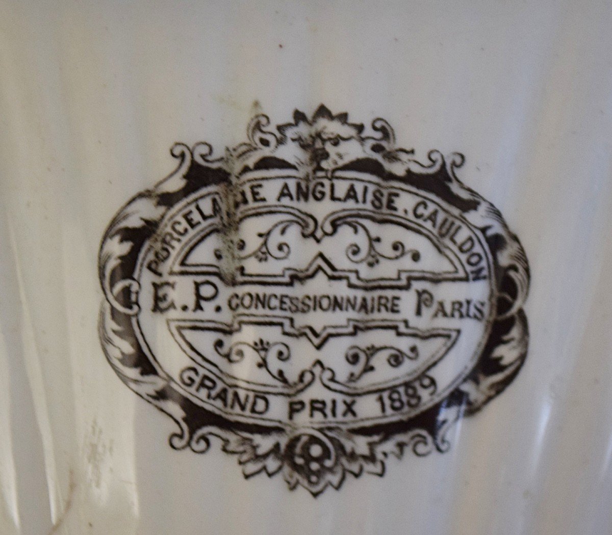 Hand Basin, Washbasin, Wall Fountain In English Porcelain, Late 19th Century-photo-3