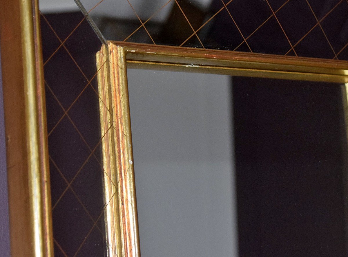 Gilded Wooden Mirror Circa 1950-photo-4