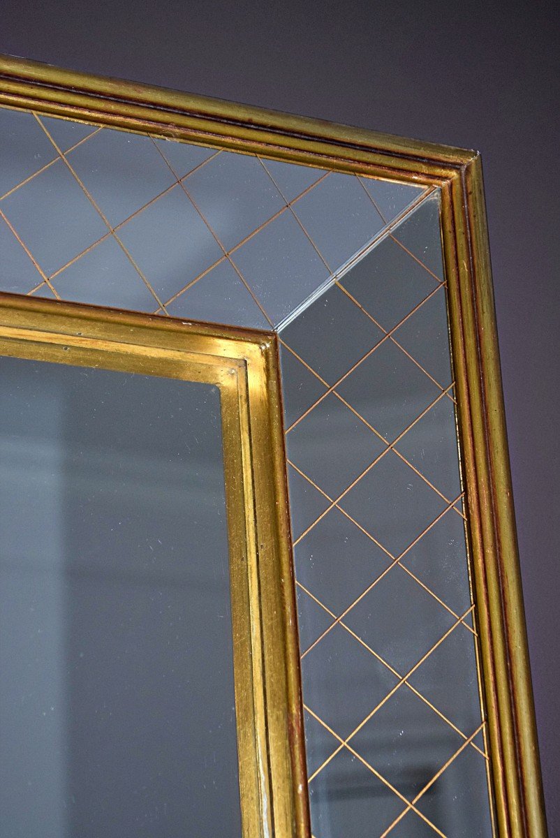 Gilded Wooden Mirror Circa 1950-photo-2