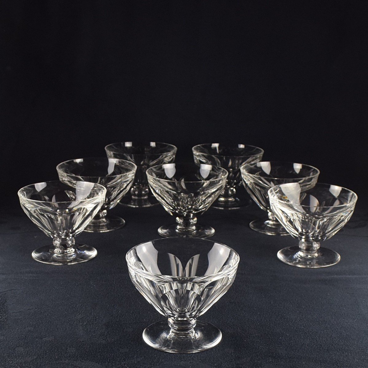 Eight Baccarat Talleyrand Champagne Glasses Harcourt-photo-2