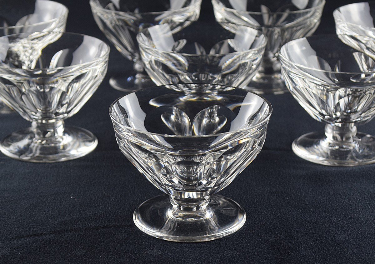 Eight Baccarat Talleyrand Champagne Glasses Harcourt-photo-3