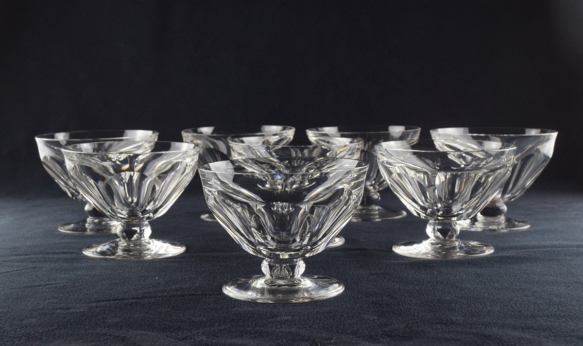 Eight Baccarat Talleyrand Champagne Glasses Harcourt-photo-2