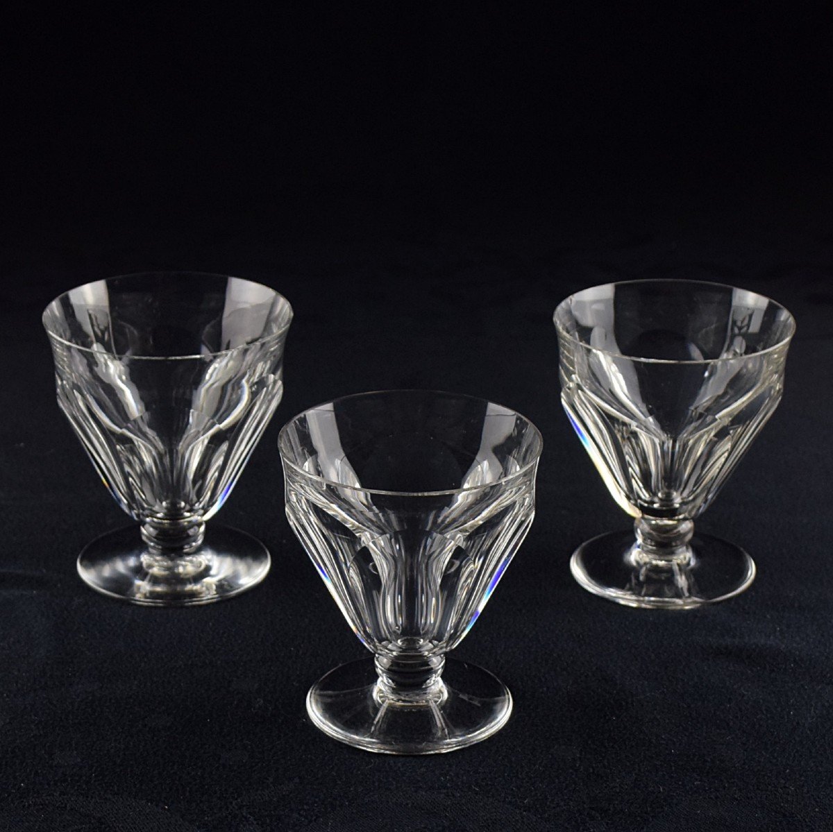 Trois verres à vin Baccarat Talleyrand Série Harcourt