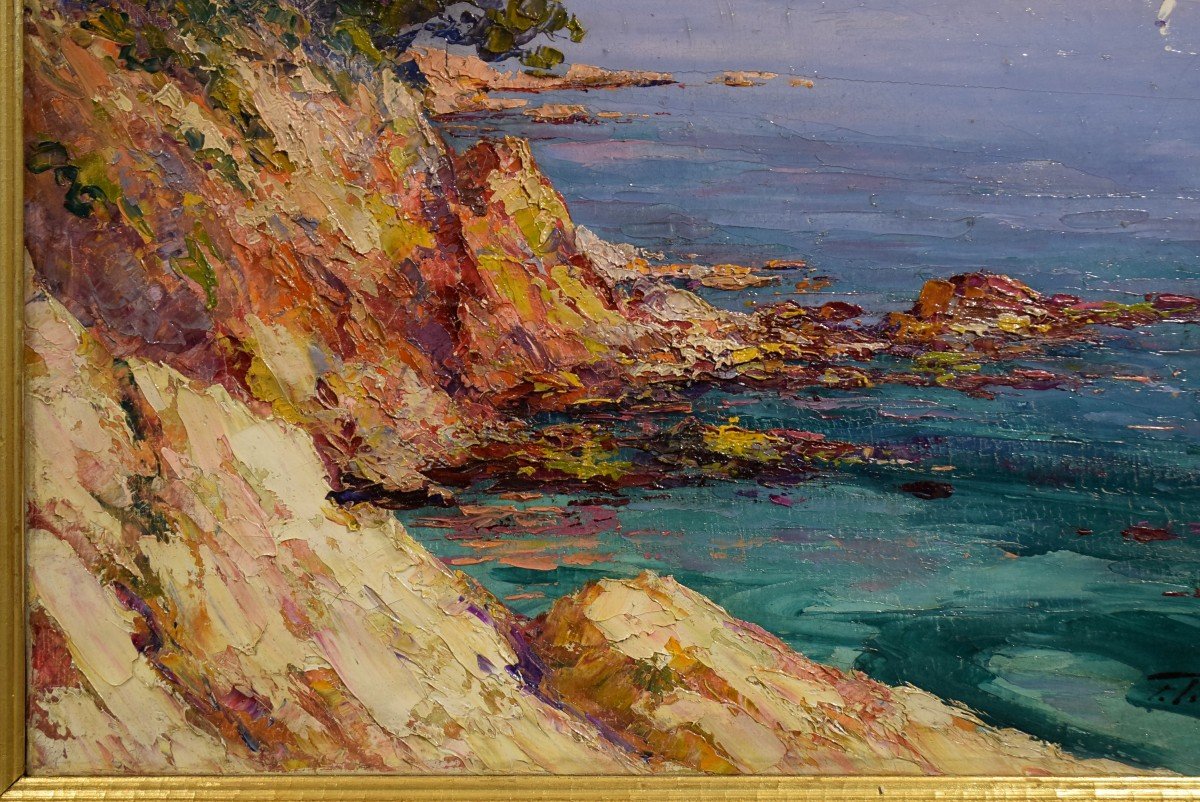 The Esterel By Pierre-paul Emiot (1887-1950) Mediterranean Coast Var -photo-1