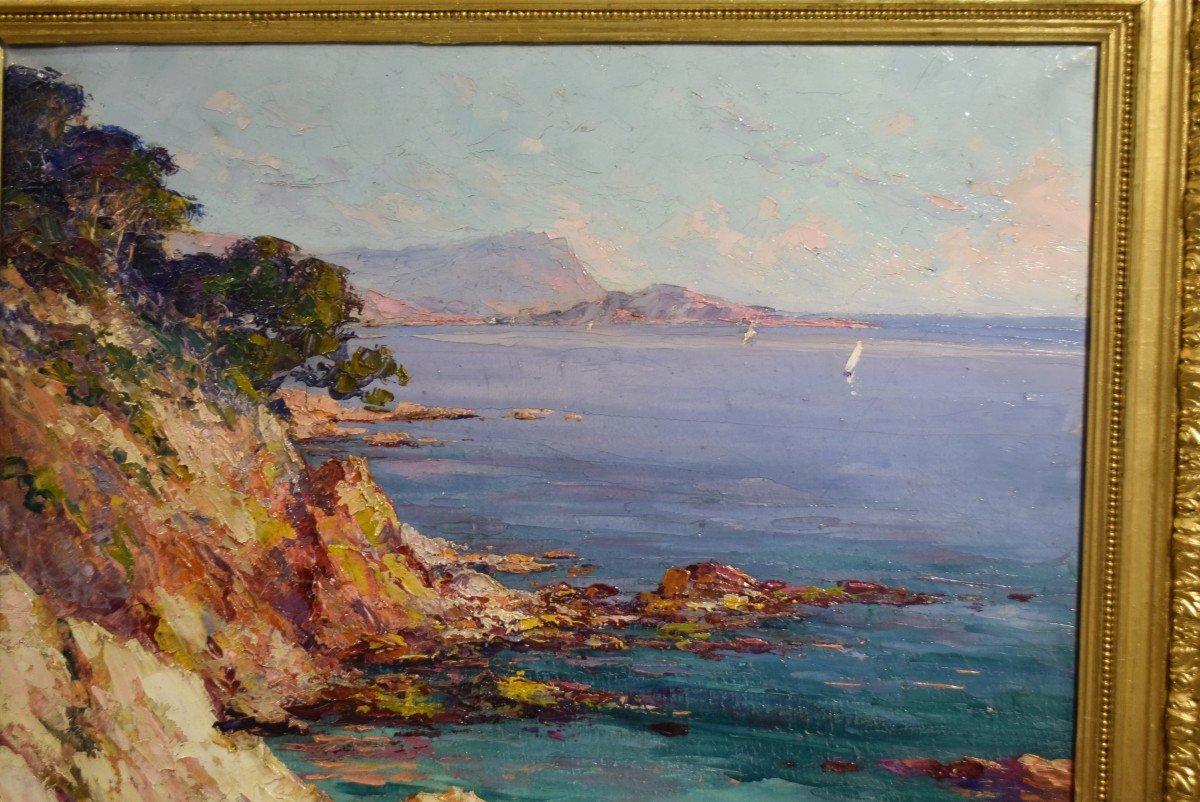 The Esterel By Pierre-paul Emiot (1887-1950) Mediterranean Coast Var -photo-2