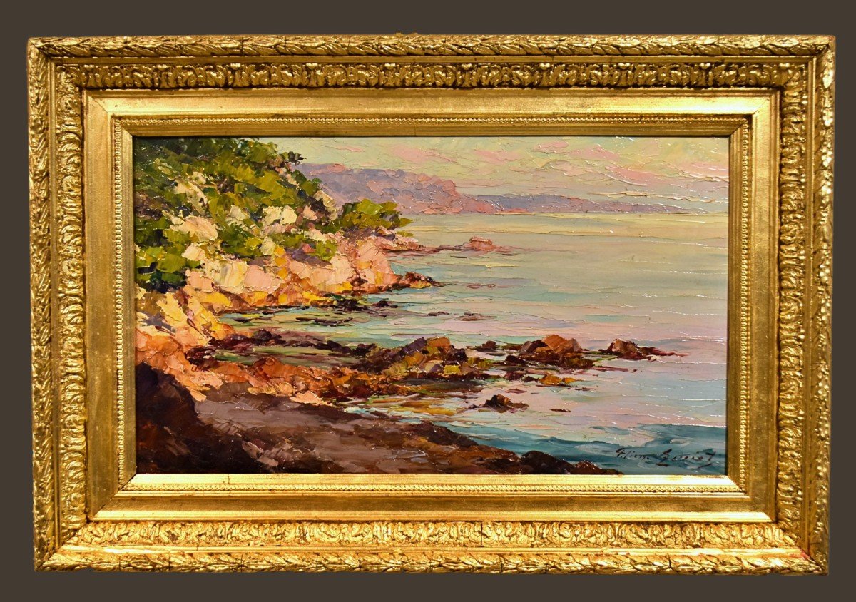 Sainte-Maxime par Pierre-Paul Emiot (1887-1950) Côte méditerranéenne Var-photo-2