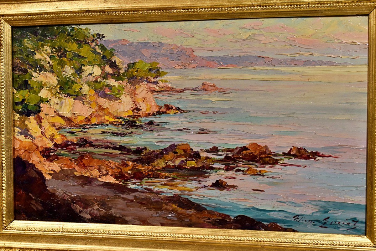 Sainte-Maxime par Pierre-Paul Emiot (1887-1950) Côte méditerranéenne Var-photo-1