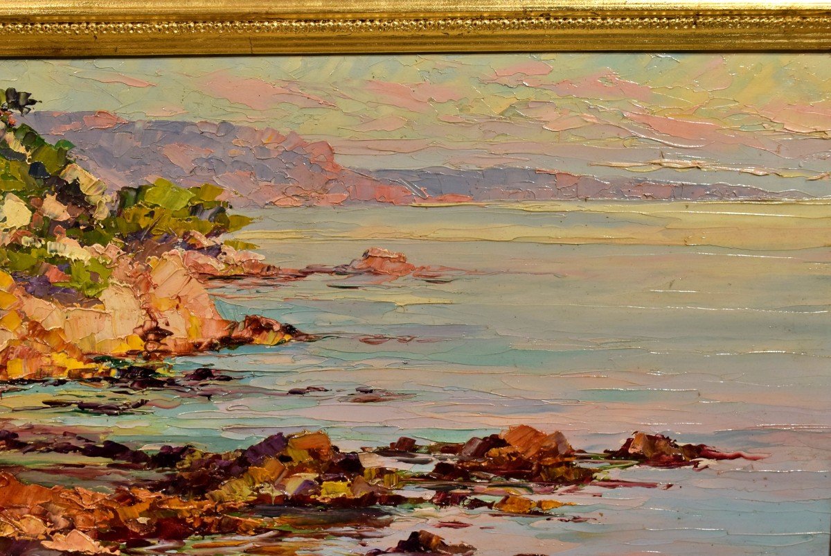 Sainte-Maxime par Pierre-Paul Emiot (1887-1950) Côte méditerranéenne Var-photo-5