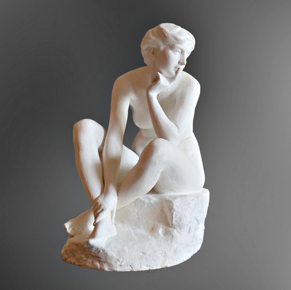 Sculpture Nu féminin par Auguste Guénot 1900  en plâtre-photo-2