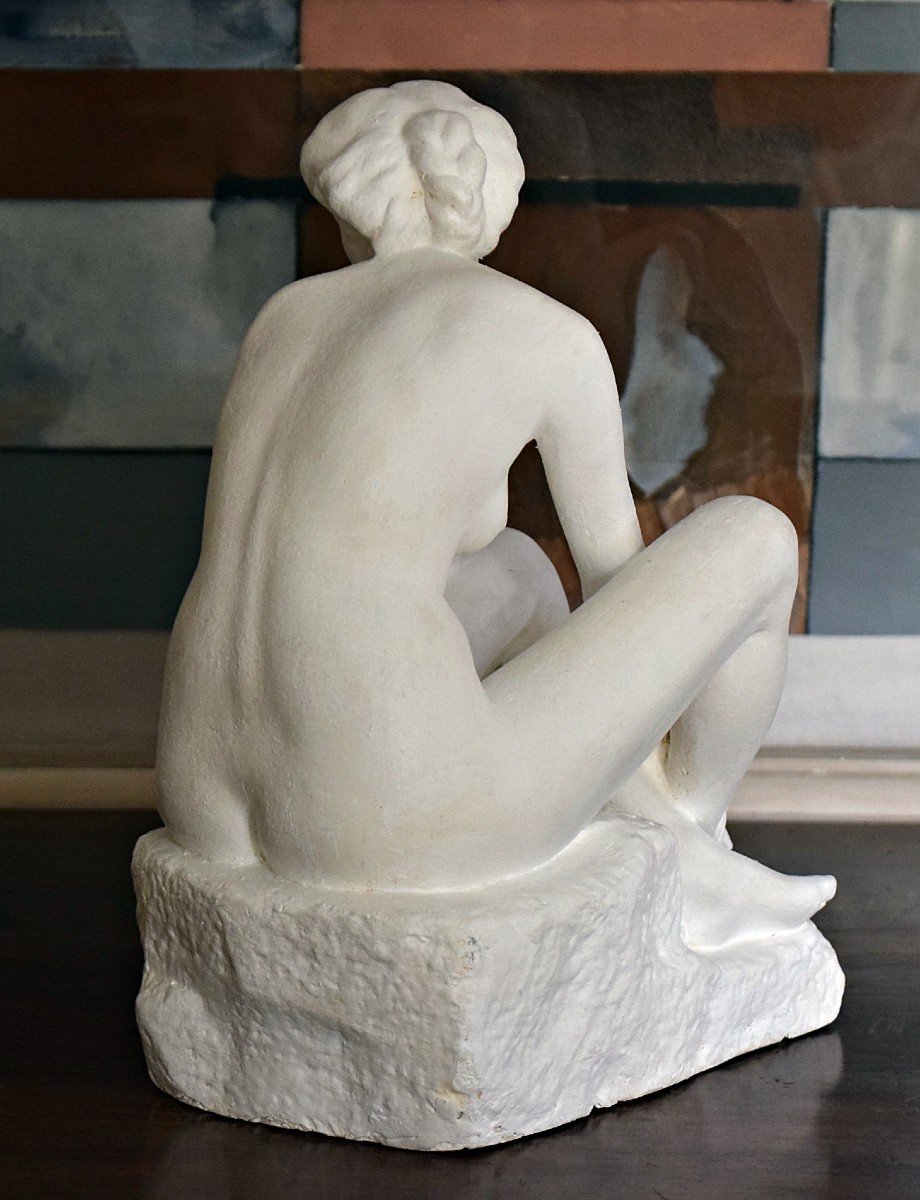 Sculpture Nu féminin par Auguste Guénot 1900  en plâtre-photo-3