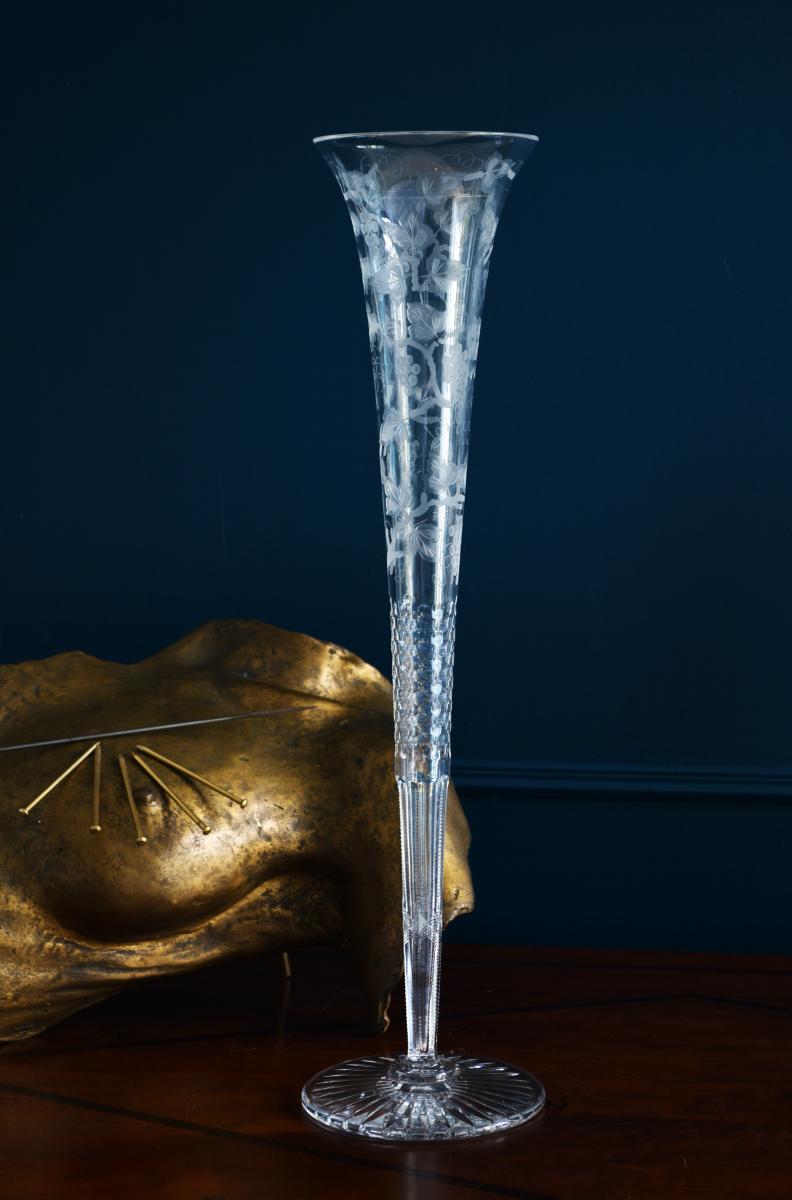 Paire de Grands Vases en Cristal Gloriana par William Yeoward Londres-photo-2