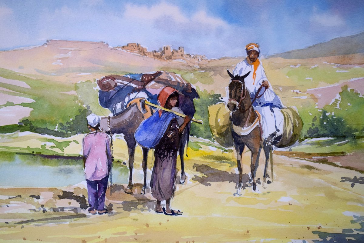 Retour du village au Maroc par Michel Burbeau -photo-4