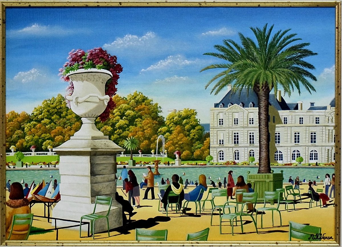 Jardin du Luxembourg par Marie-Hélène Veran Art naïf-photo-2