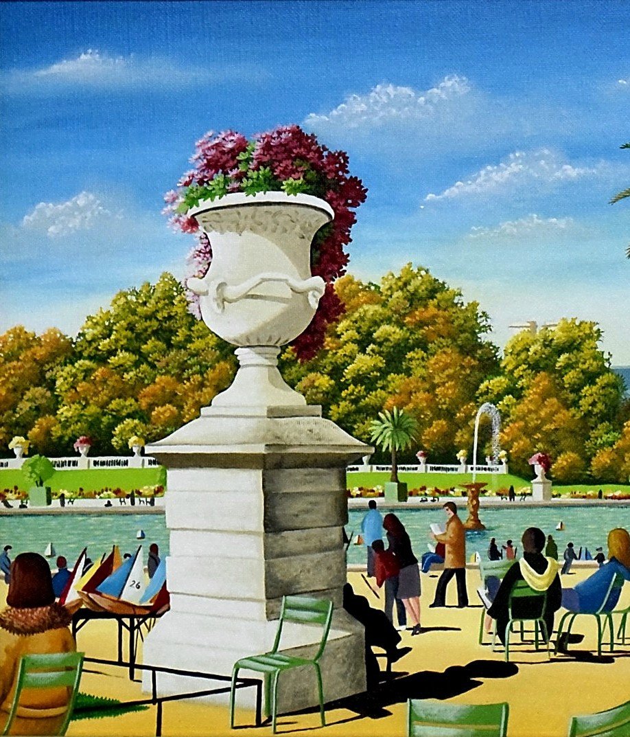 Jardin du Luxembourg par Marie-Hélène Veran Art naïf-photo-1