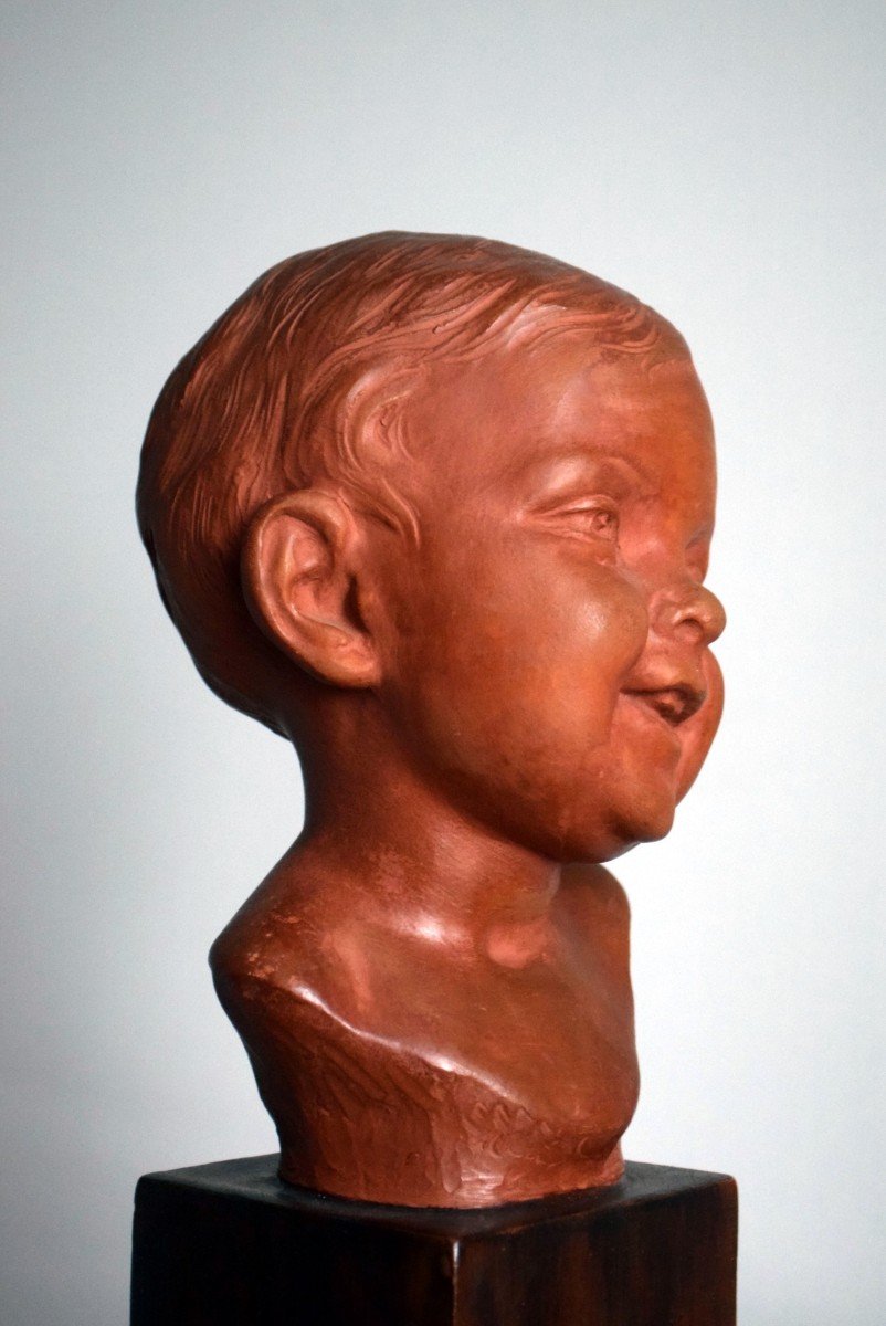 Child Bust Signed Mirval-photo-3