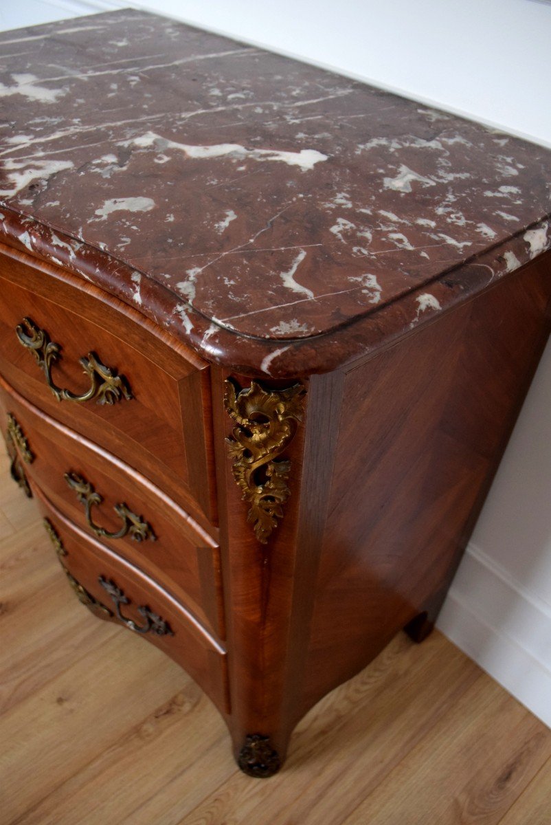 Regency Style Chest Of Drawers In 19th Century Marquetry-photo-2