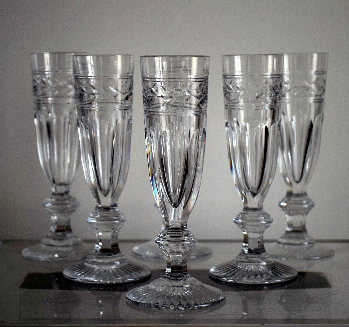 6 Baccarat Flutes Jonzac Model-photo-2