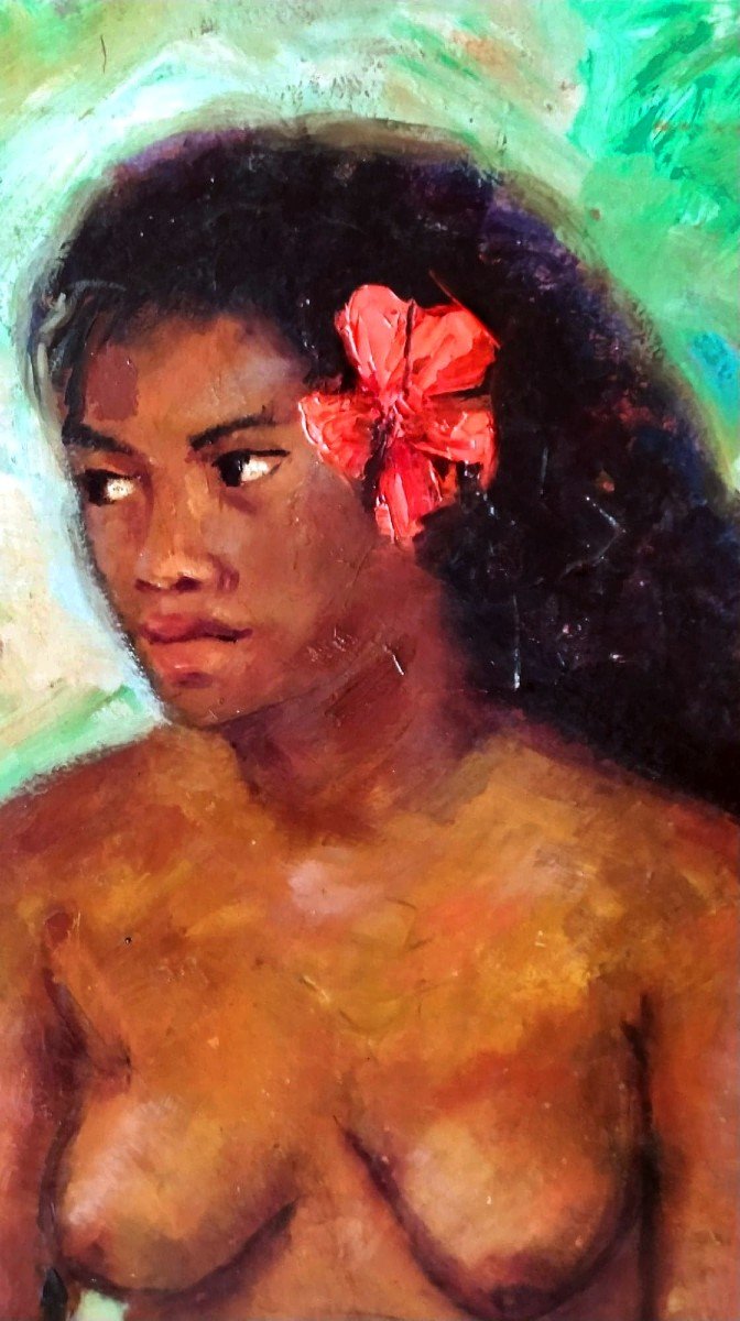 La Tahitienne par Henriette Robin Peinture post-impressionniste-photo-3