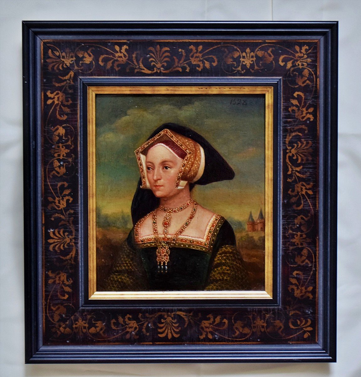 Paire de Portraits sur Cuivre d'après H.Holbein XVIIIème-photo-2