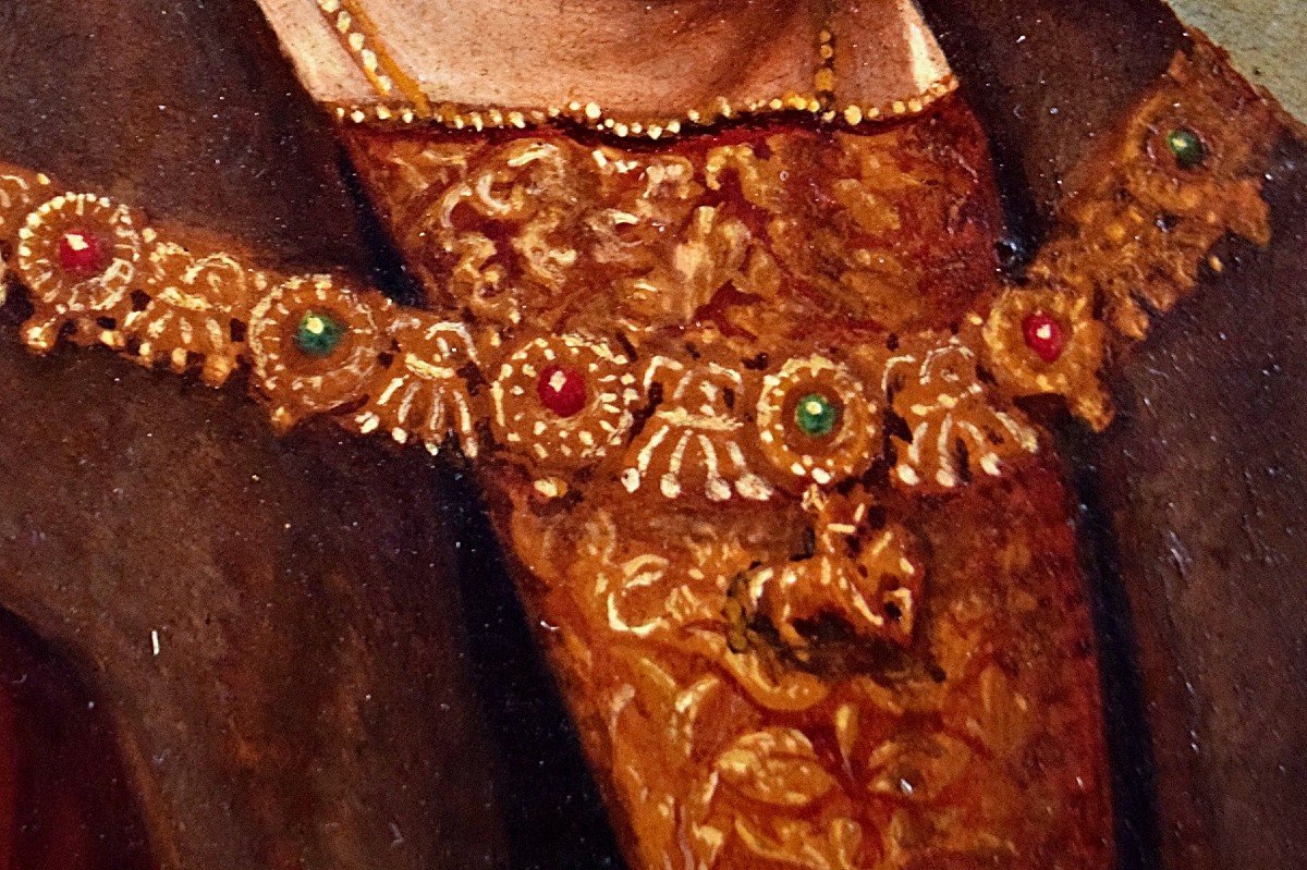 Paire de Portraits sur Cuivre d'après H.Holbein XVIIIème-photo-7