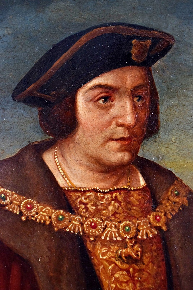 Paire de Portraits sur Cuivre d'après H.Holbein XVIIIème-photo-6