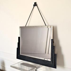 Miroir Art déco en fer forgé Années 30  Glace d'origine (Art deco)