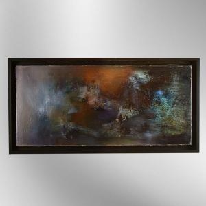 Abstract Painting By Javotte Martin, Student Of Zao Wou-ki