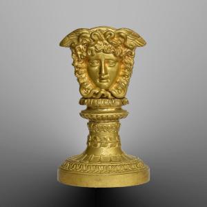 Empire Bronze “medusa” Toothpick Holder 