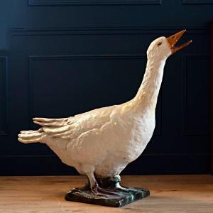 Important Bavent Pottery Goose In Earthenware End Of The 19th Century Beginning Of The 20th Century