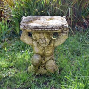 Garden Bench Or Stool In Reconstituted Stone 