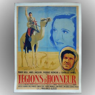 Affiche de Cinéma "Légions d'honneur - Maurice Gleize 1938"