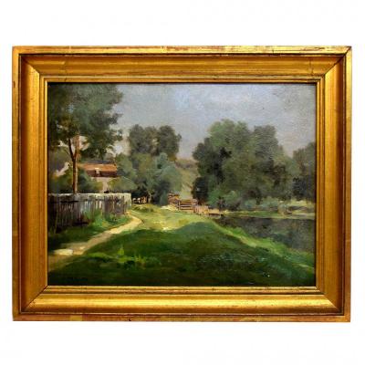 Impressionist Landscape By Victor Wilfrid Pargon Nineteenth