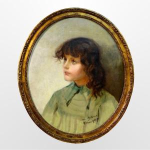 William Albert Ablett Portrait Of A Young Girl