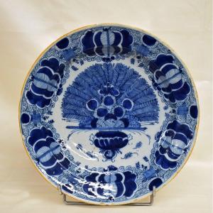 Earthenware Dish From Delft Porcelain Manufacture XVIII