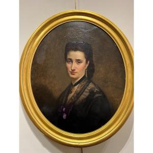 Portrait De Femme 19e de LOUBET Jean-Louis  (1841-1903)