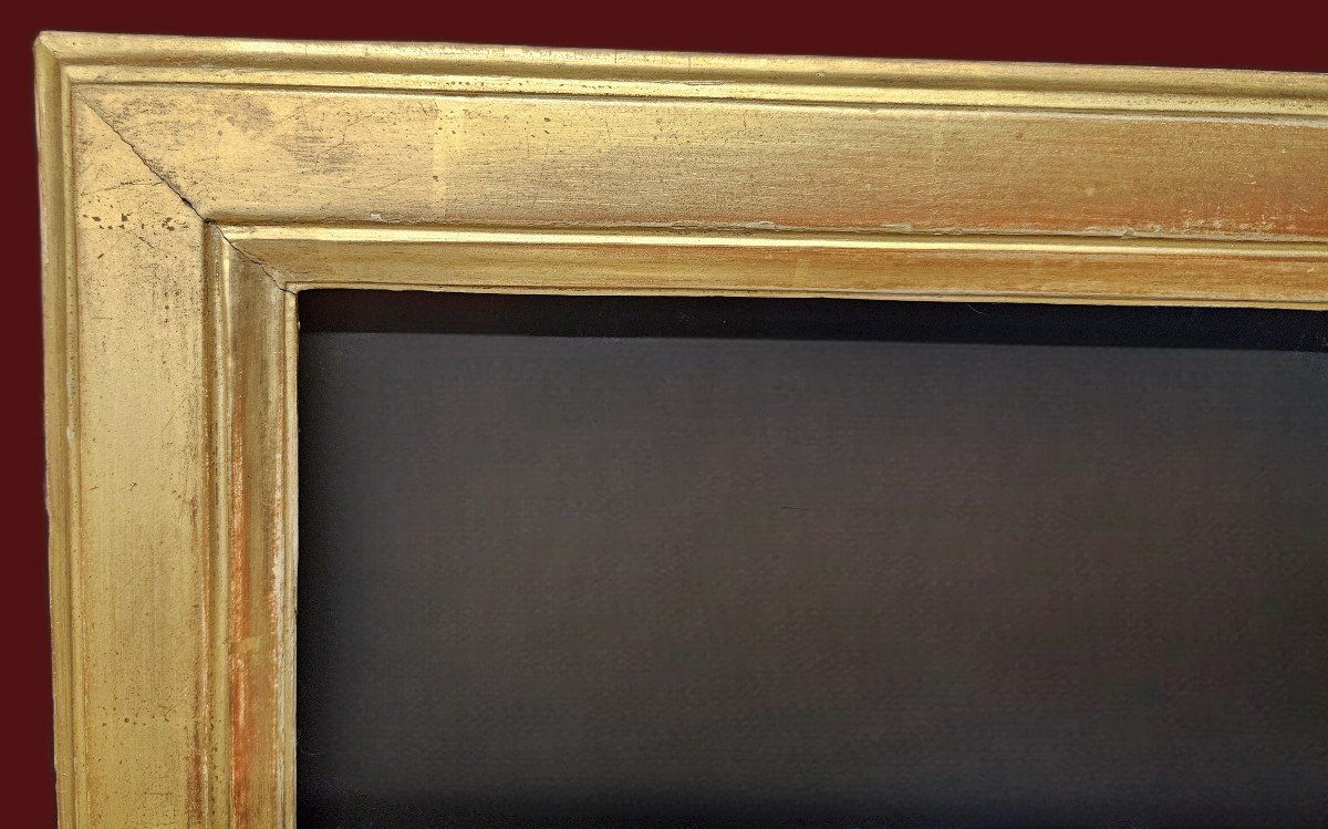 Gilded Wooden Frame End Of 18th Early 19th Century-photo-2