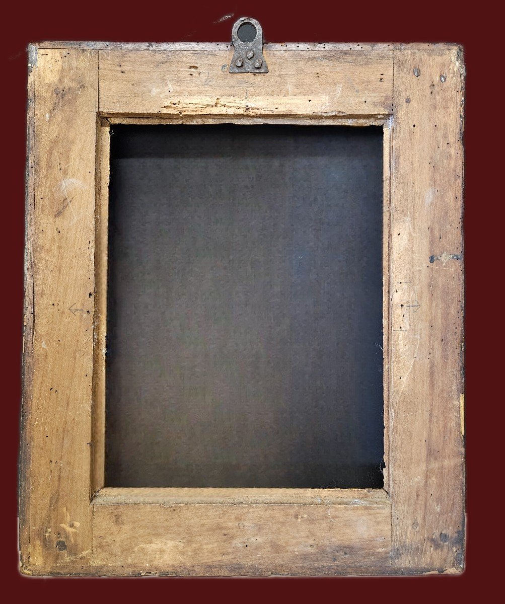 Carved And Gilded Wooden Frame, Italy, 17th Century-photo-3