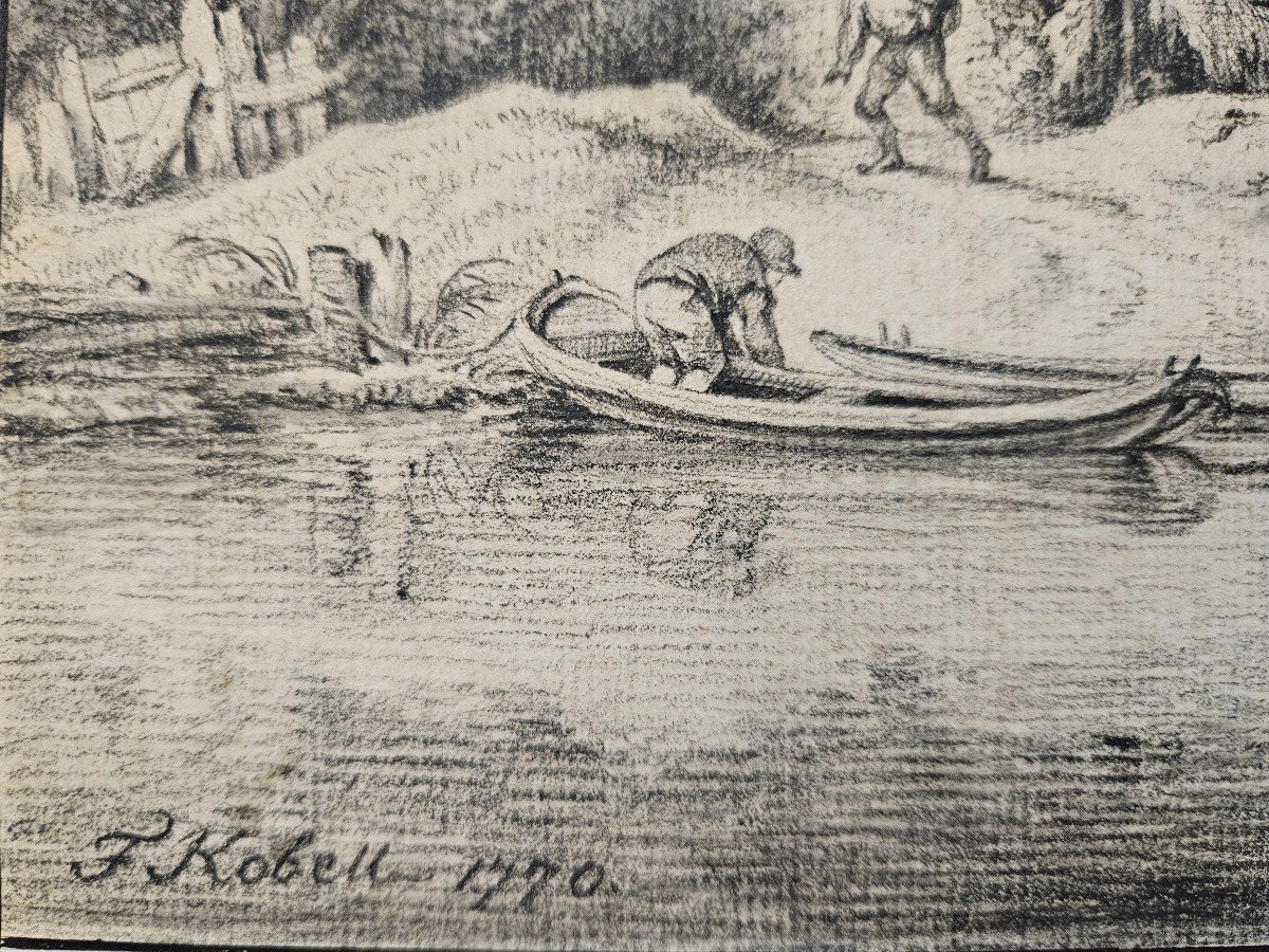 Ferdinand Kobell 1740 1799 Dessin Paysage Animé-photo-3