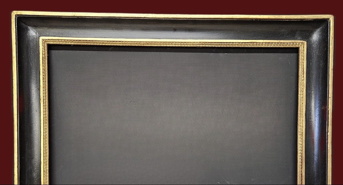 18th Century Black And Gold Frame Louis XVI Period-photo-2