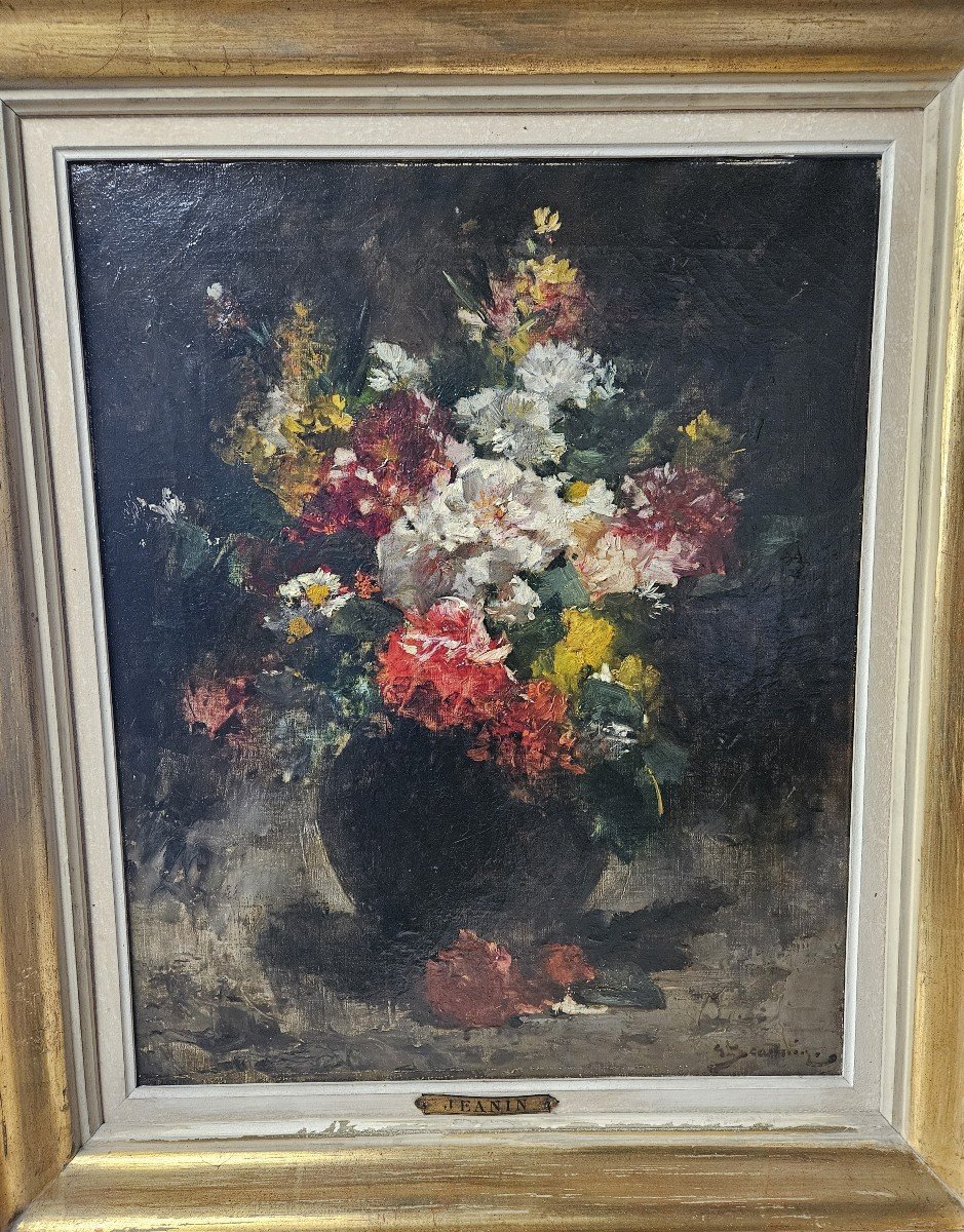 Georges Jeannin paris 1841 1925 Composition Florale-photo-3