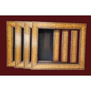 Set Of Four 19th Century Elm Burl Frames