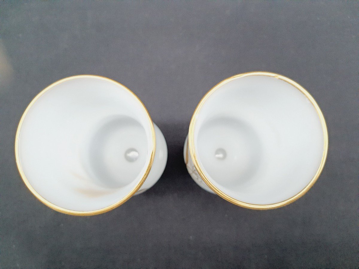 Pair Of Baccarat Opaline Vase-photo-3