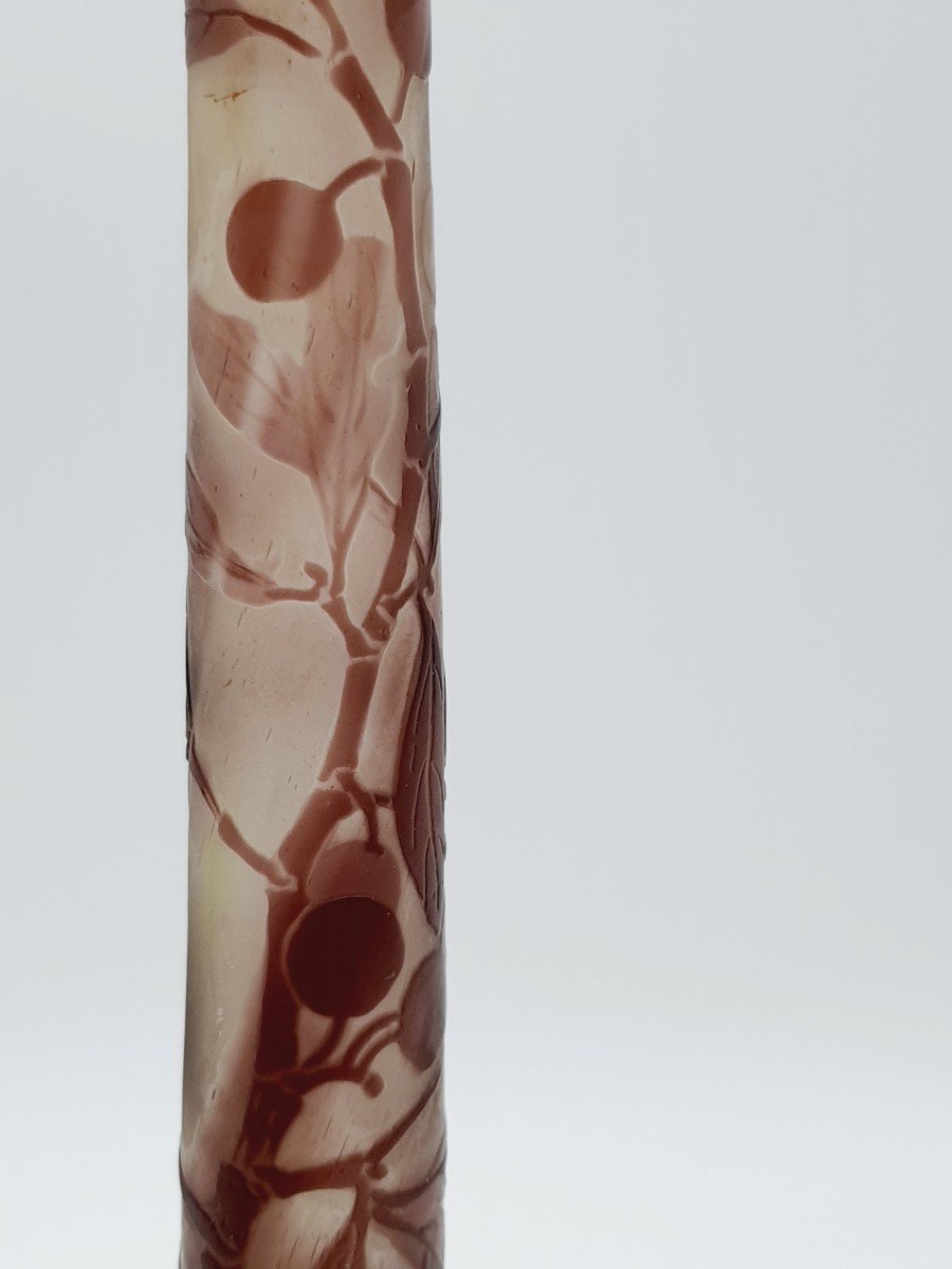 Gallé Soliflore Vase With Trumpet Neck Height 32.5cm -photo-3